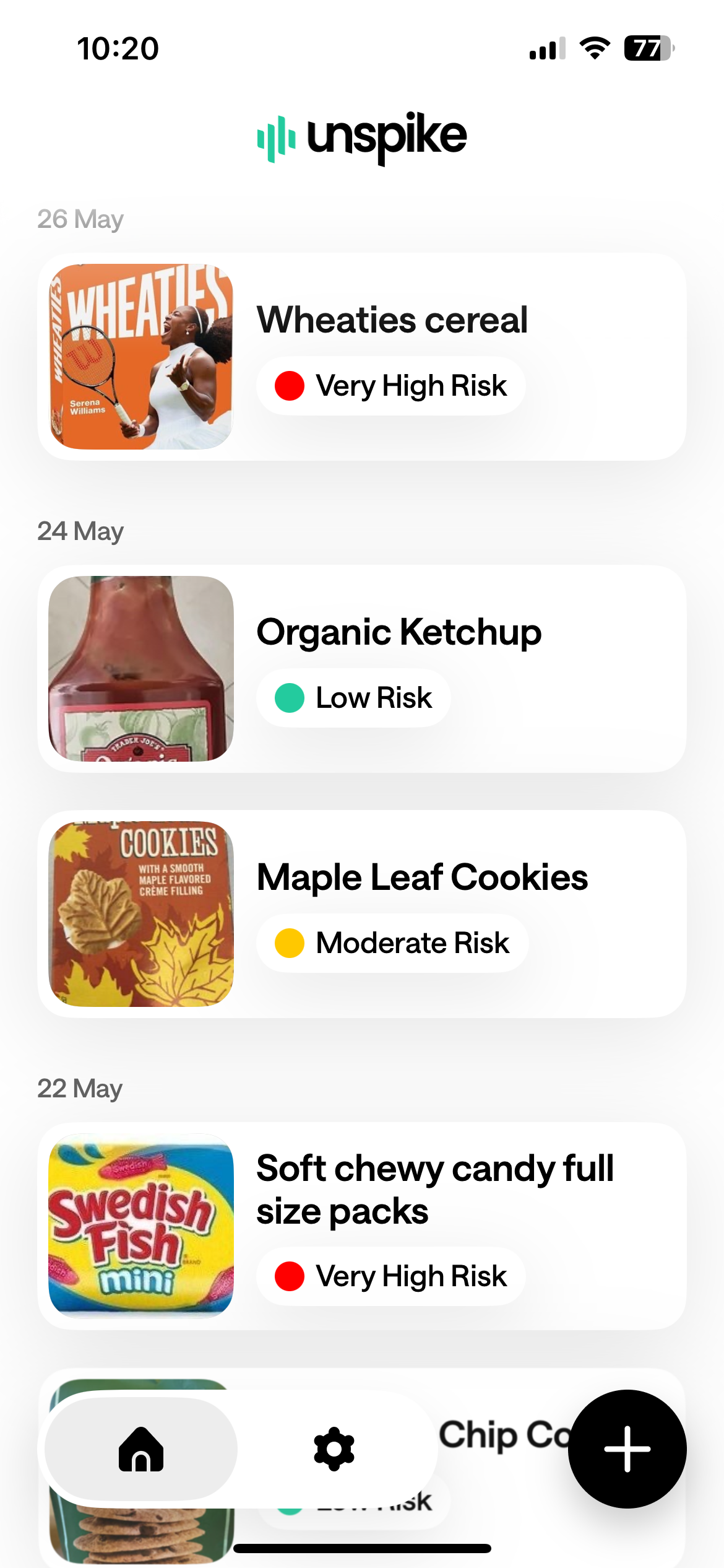 Compare foods